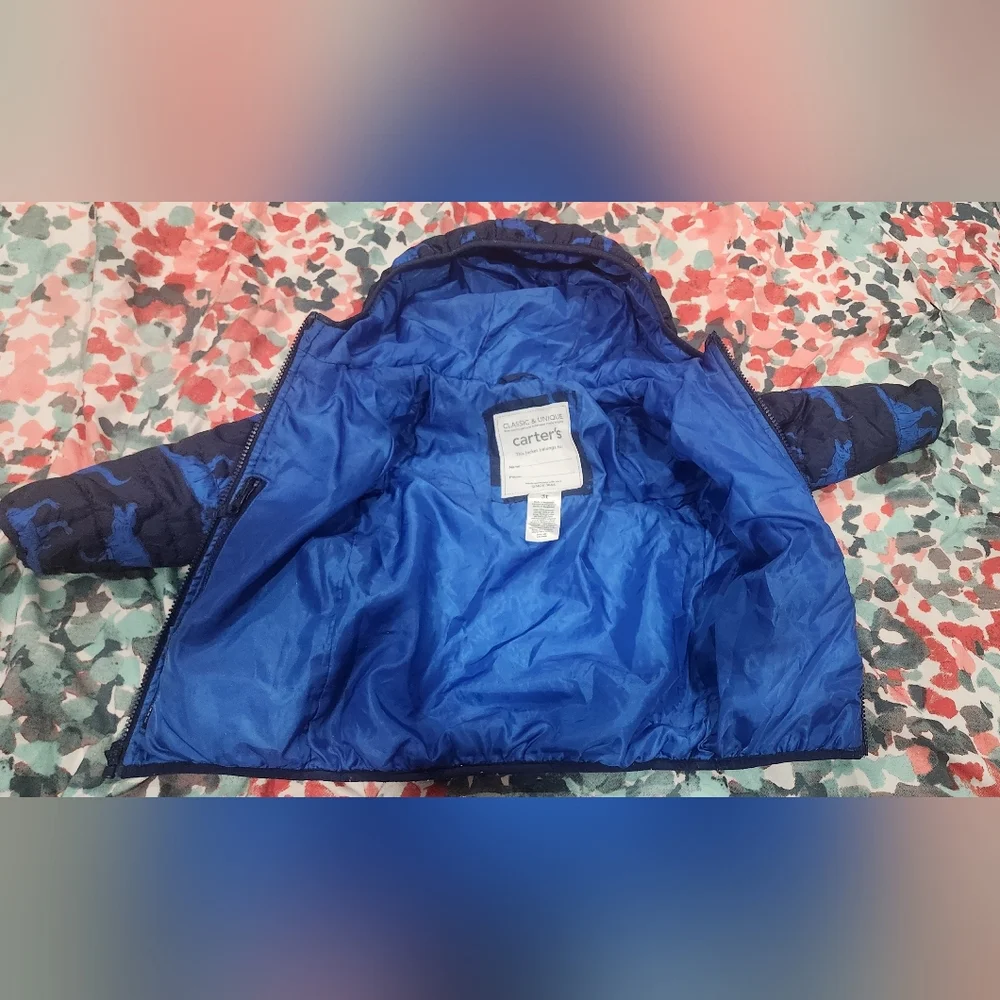 Toddler Dinosaur Packable Puffer Jacket